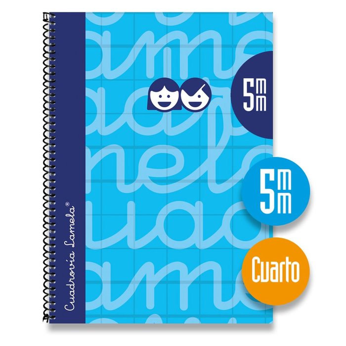 Bloc Espiral Estándar Liso 80H 90g | Lamela | Cartón | Formato Estándar | Pack 5 Unidades