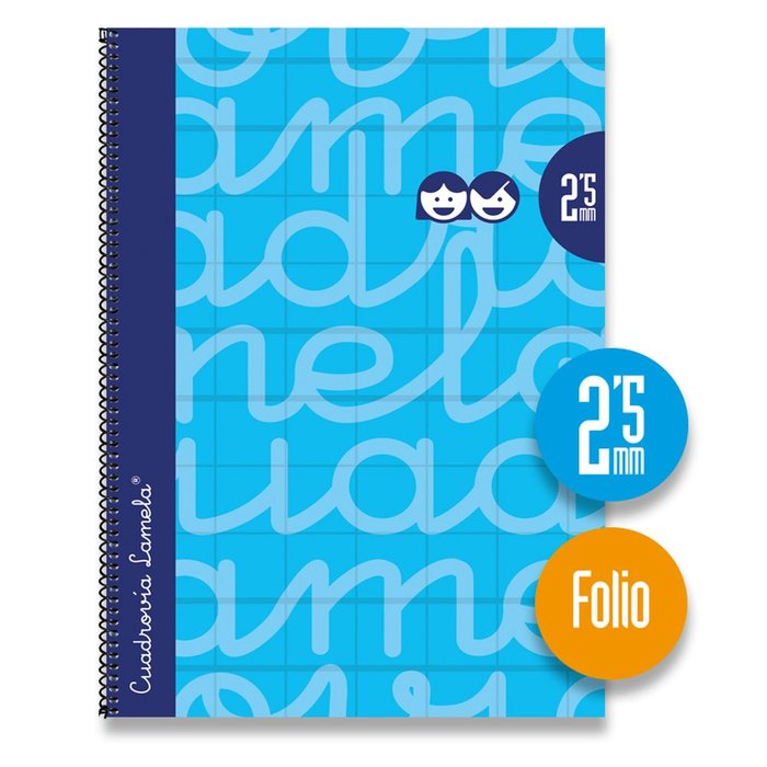 Cuaderno Espiral Fº 80H 90G 2,5mm Azul Cuadrovia Extradura
