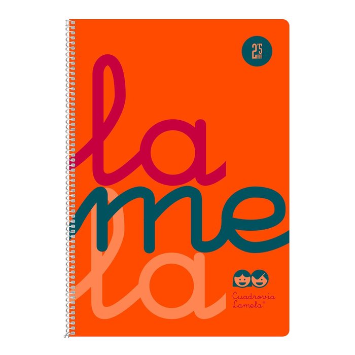 Cuaderno Espiral Fº 80H 90G 2,5mm Naranja Cuadrovia Pp.