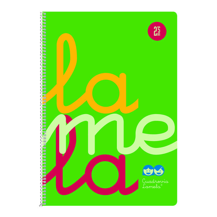Cuaderno Espiral Fº 80H 90G 2,5mm Verde Cuadrovia Pp.