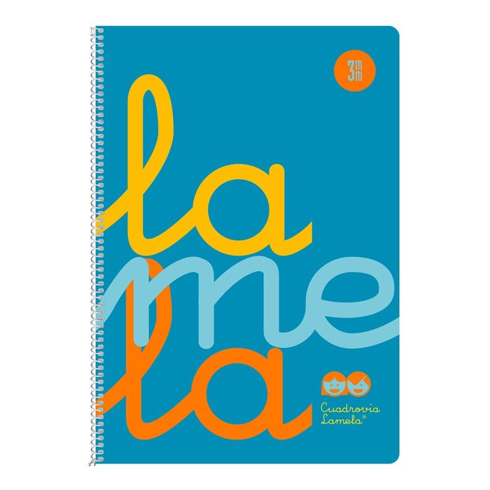 Cuaderno Espiral Fº 80H 90G 3MM Azul Cuadrovia Pp.