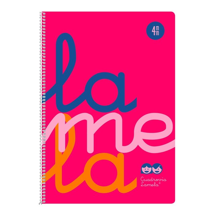 Cuaderno Espiral Fº 80H 90G 4MM Rosa Cuadrovia Pp.