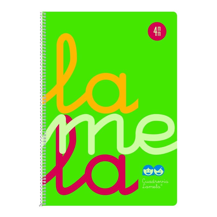 Cuaderno Espiral Fº 80H 90G 4MM Verde Cuadrovia Pp.