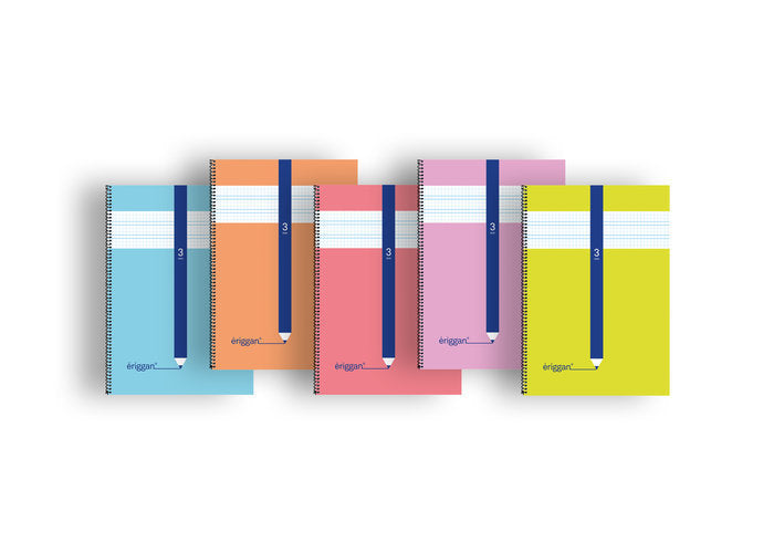Bloc Espiral A4 Liso 80H 90g | Eriggan | Cartón | Formato A4 | Pack 10 Unidades