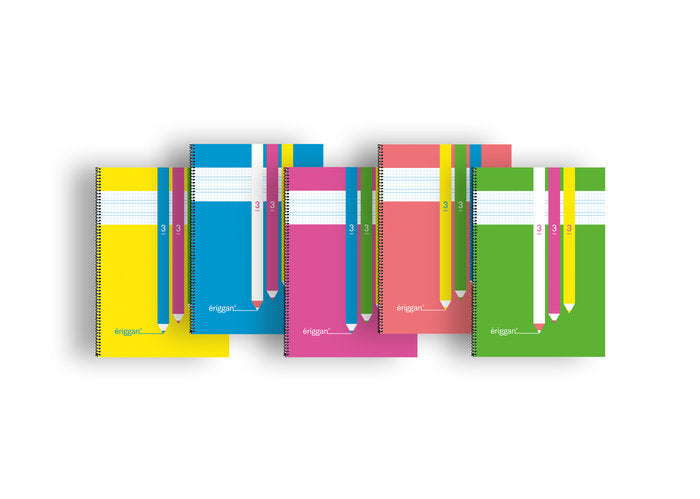 Bloc Espiral A4 Liso 80H 90g | Eriggan | Polipropileno | Formato A4 | Pack 5 Unidades Imagen principal del producto