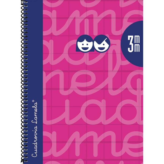 Cuaderno Espiral 4º 80H 90G 3MM Fucsia Cuadrovia Extradura