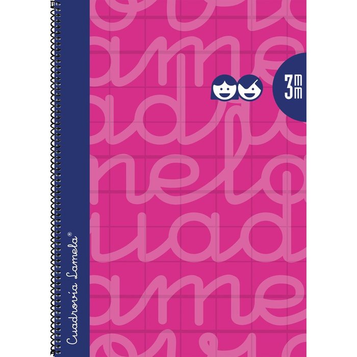 Cuaderno Espiral Fº 80H 90G 3MM Fucsia Cuadrovia Extradura