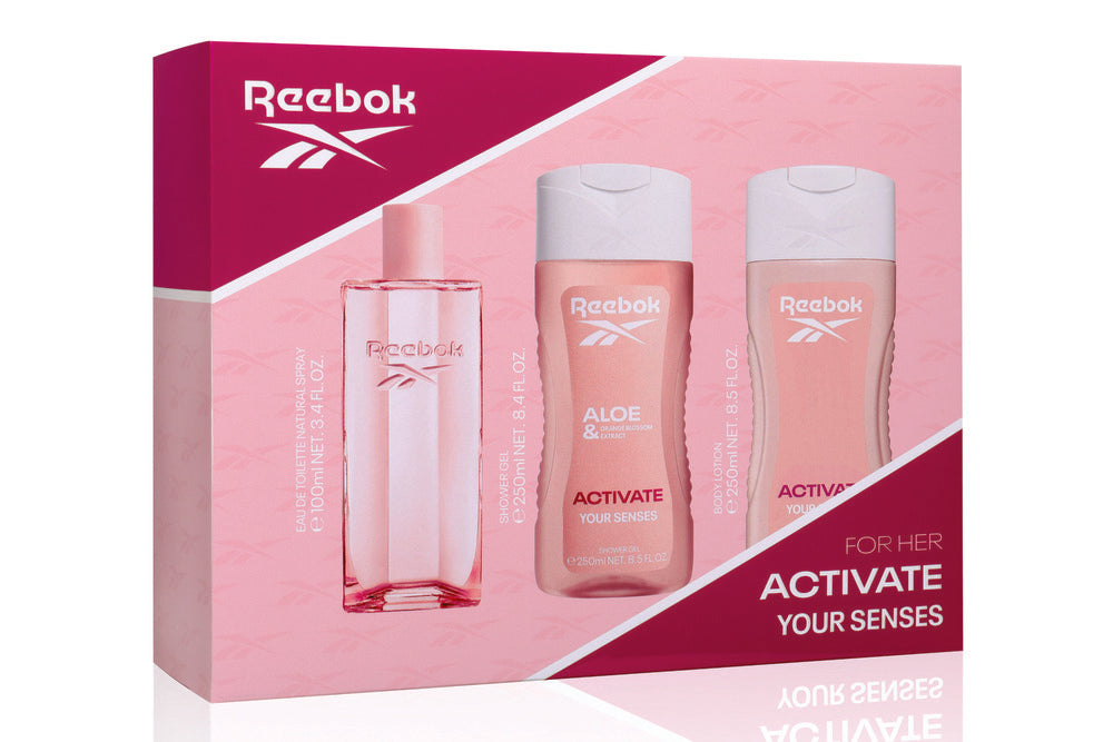 FRAGANCIA REEBOK ACTIVATE COFRE MUJER 100ML B/L 250ML GEL | TAILORED PERFUMES | 1 UNIDAD | 8436611103618