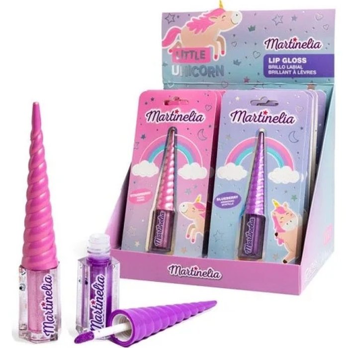 Expositor 12 Brillo Labial Pequeño Unicornio Martinelia