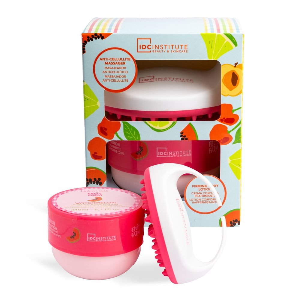 Crema Reafirmante y Cepillo Anticelulítico Fruit Farm Duo IDC Normal