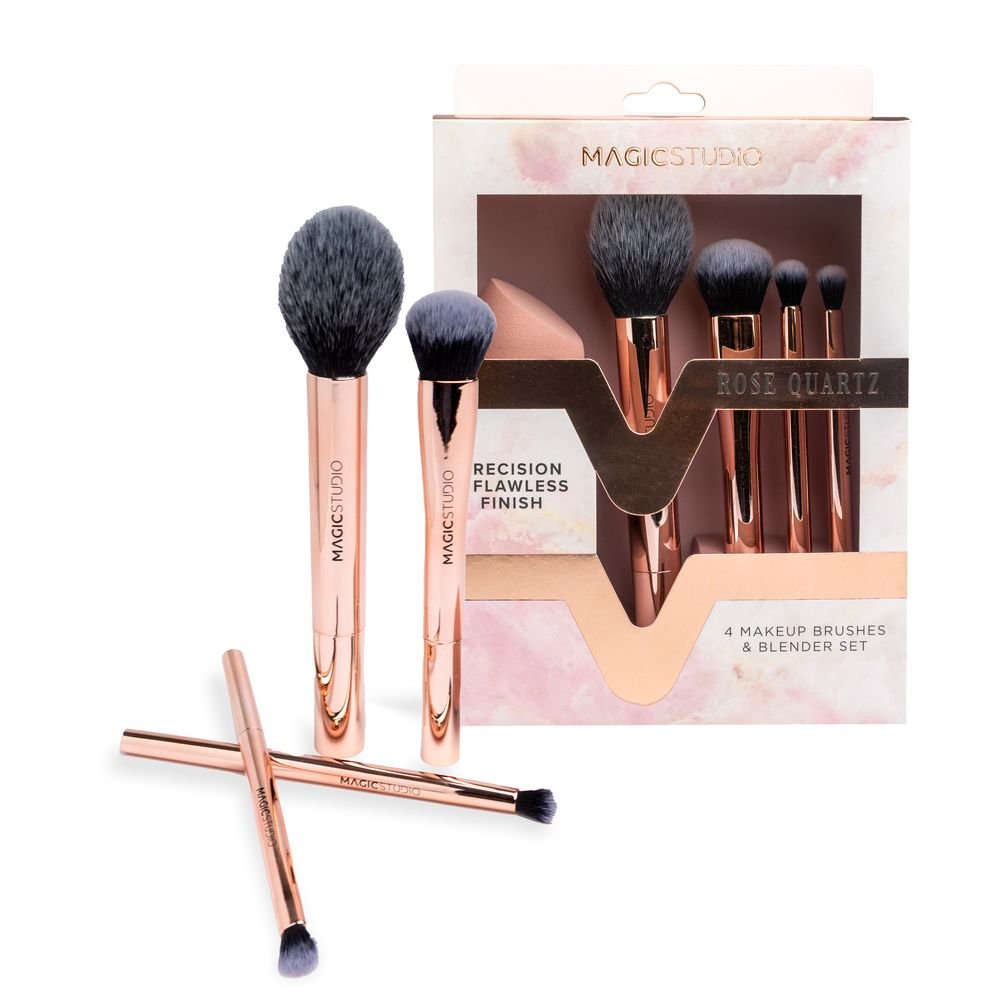Set de Brochas de Maquillaje y Esponja Rose Quartz Magicstu Marca Imagen principal del producto