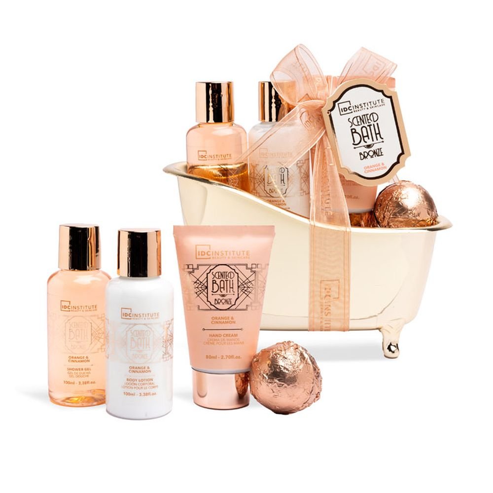 SET DE BAÑO BAÑERA SCENTED BRONCE 4 PIEZAS | IDC INSTITUTE | 1 UNIDAD | 8436616358648