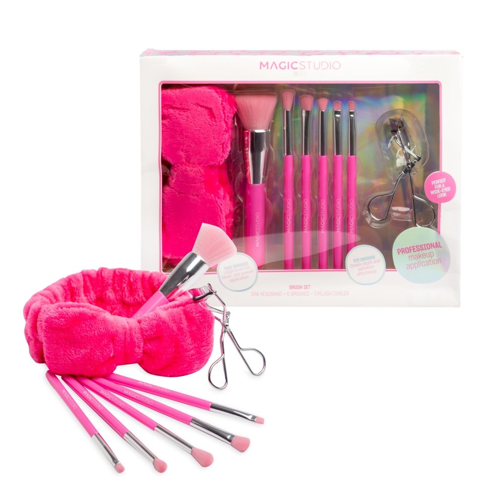 SET DE BROCHAS MAQUILLAJE RIZADOR Y DIADEMA MAGIC STUDIO | MAGIC STUDIO | 1 UNIDAD | 8436616359249