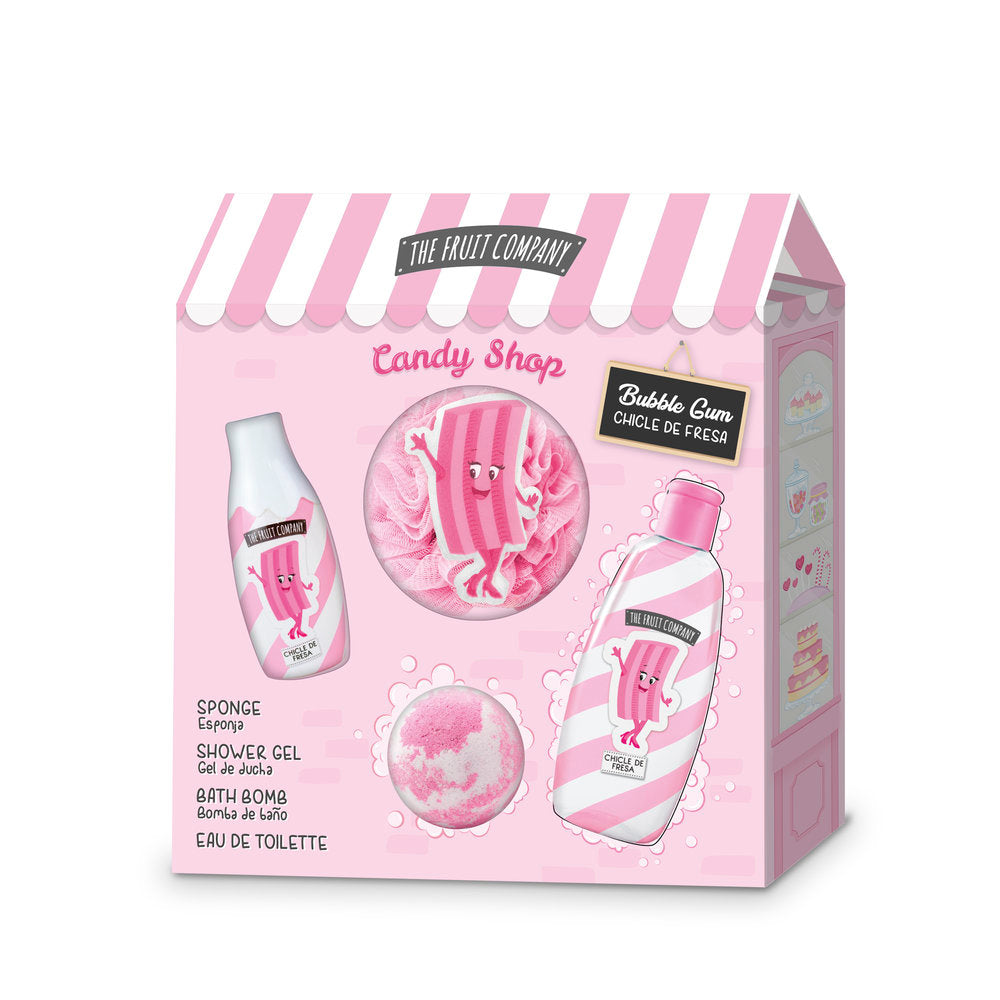 SET CANDY CHICLE DE FRESA (COLONIA+GEL DUCHA+BOMBA BAÑO+ESP | THE FRUIT COMPANY | 1 UNIDAD | 8436620171141 Imagen principal del producto