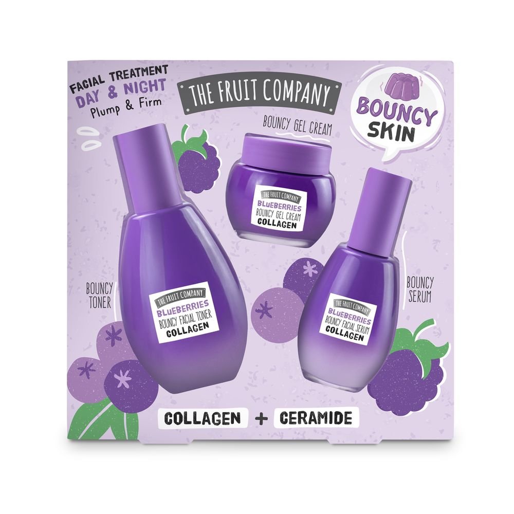 Set tratamiento facial Bouncy Skin Moras Colágeno Tónico THE FRUIT COMPANY