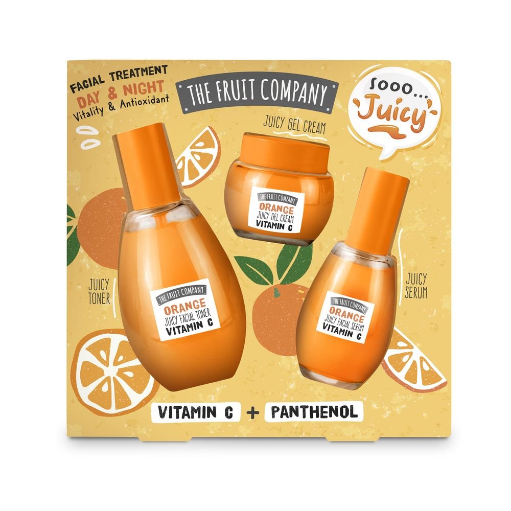 Set Tratamiento Facial Juicy Skin Naranja Vitamina C Tonic THE FRUIT COMPANY