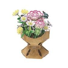 PUZZLE 3D BOUQUET DE FLORES CLAVEL | PUZZLES 3D CUBIC FUN | 1 UNIDAD | 8436621890379