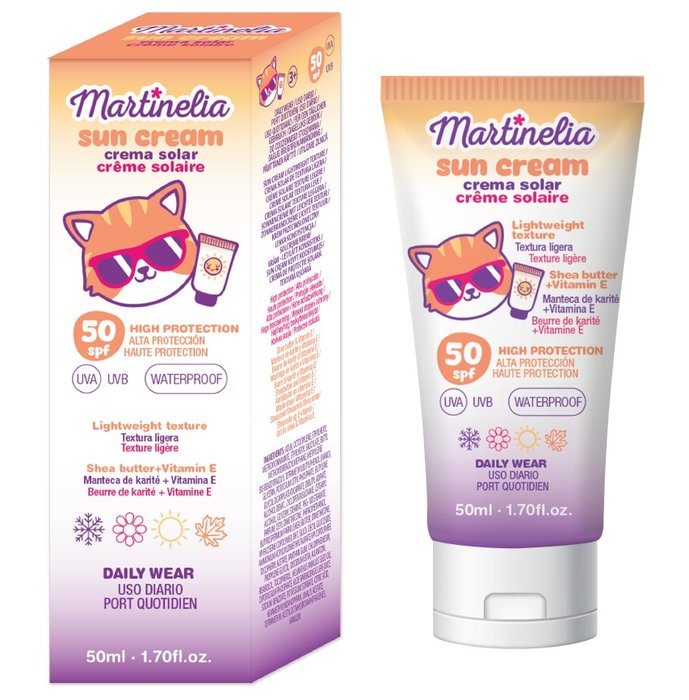 Crema Solar Infantil SPF 50 Resistente al Agua Martinelia Imagen principal del producto