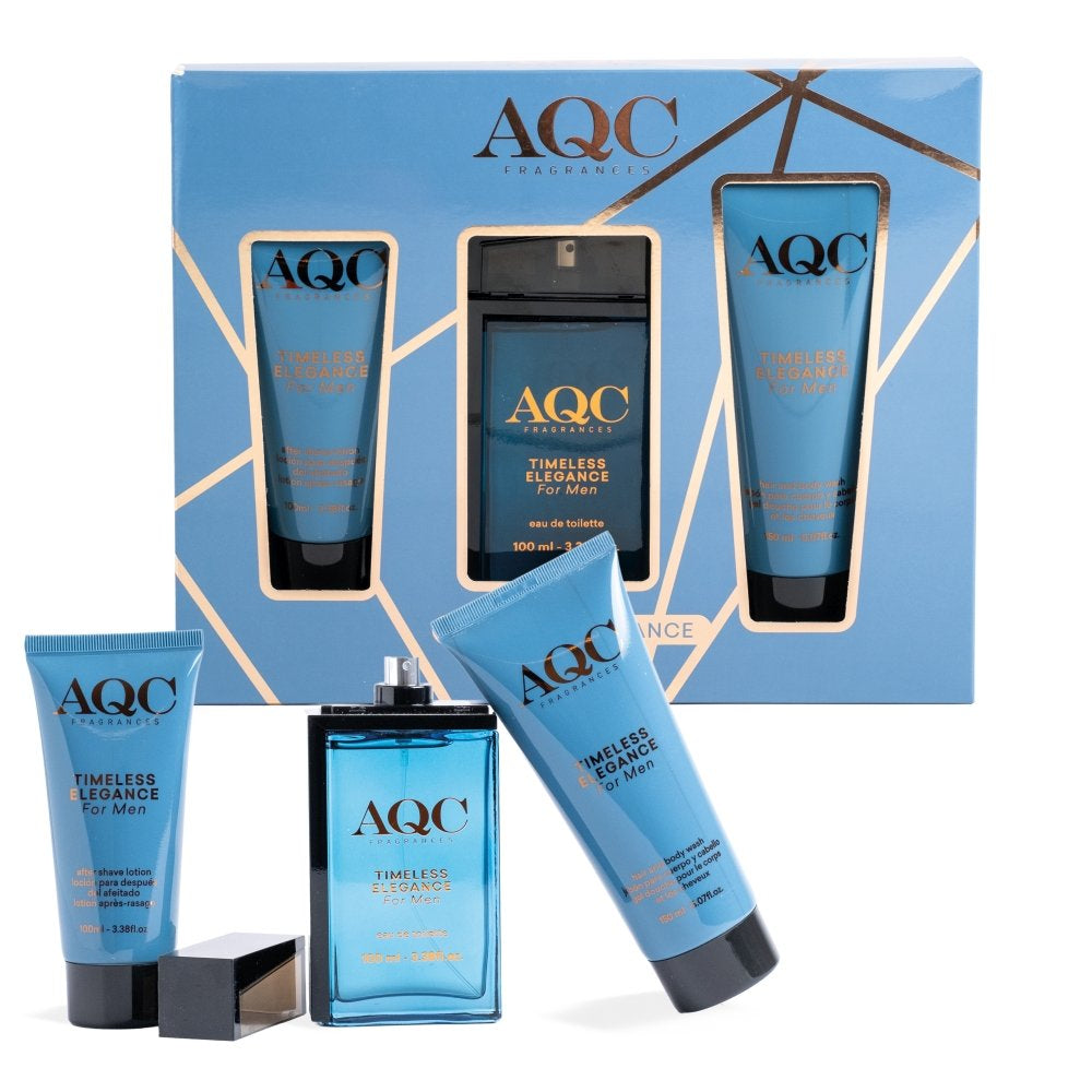 ESTUCHE FRAGANCIA TIMELESS ELEGANCE 3 PIEZAS PARA HOMBRE | AQC FRAGANCES | 1 UNIDAD | 8436622272501