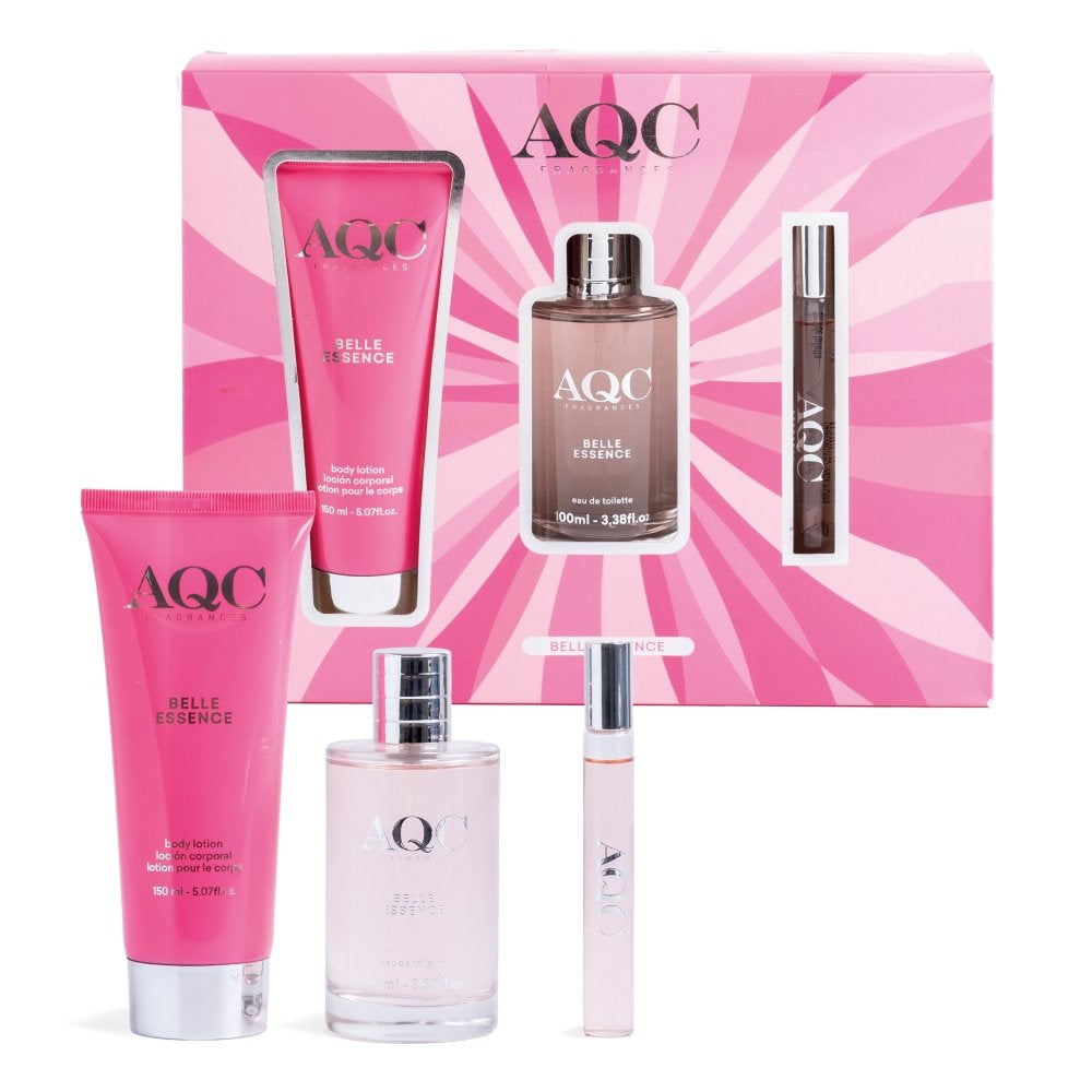 ESTUCHE FRAGANCIA BELLE ESSENCE 3 PIEZAS | AQC FRAGANCES | 1 UNIDAD | 8436622272525