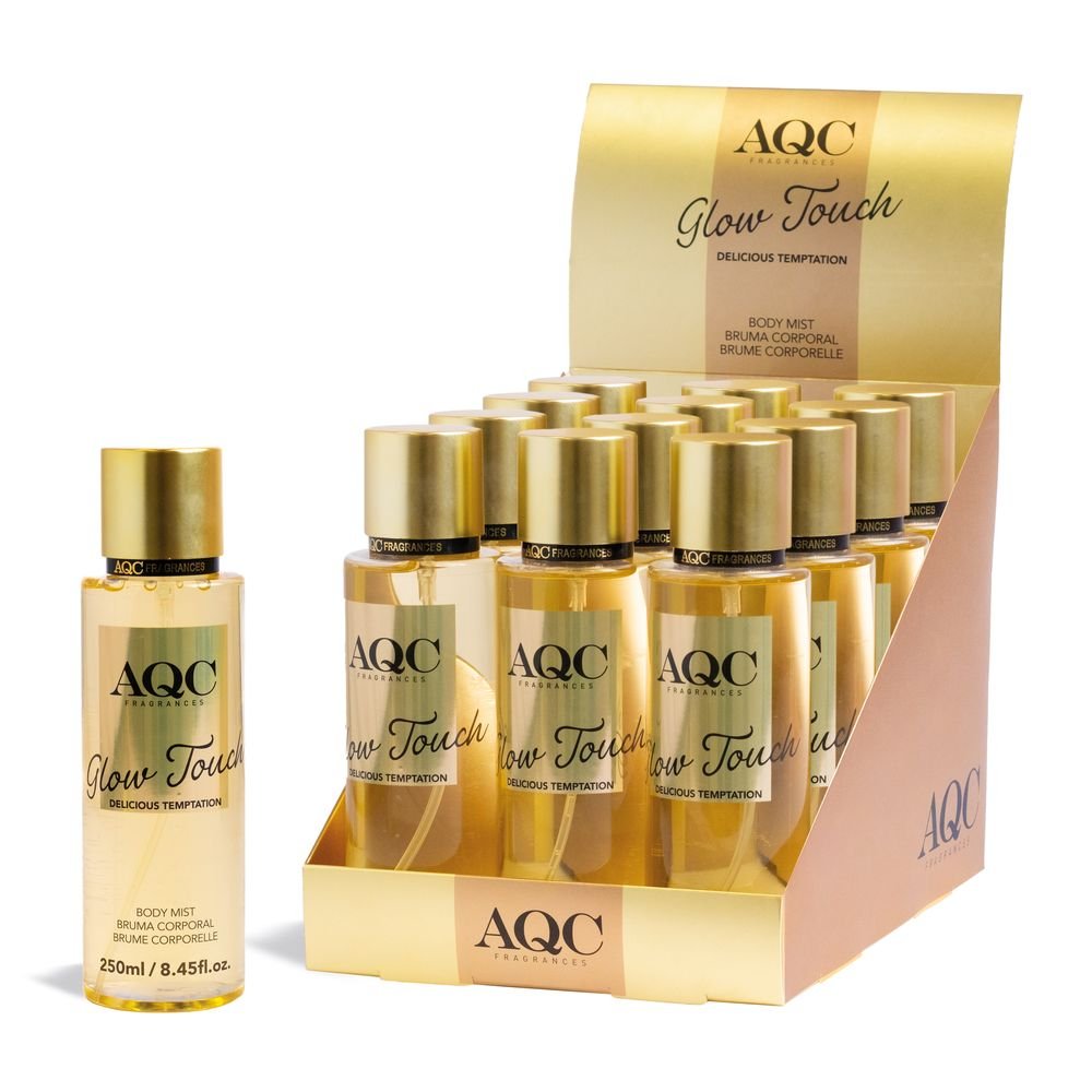 Expositor 12 Fragancia Body Mist Glow Touch Vainilla AQC Fragrances Imagen principal del producto