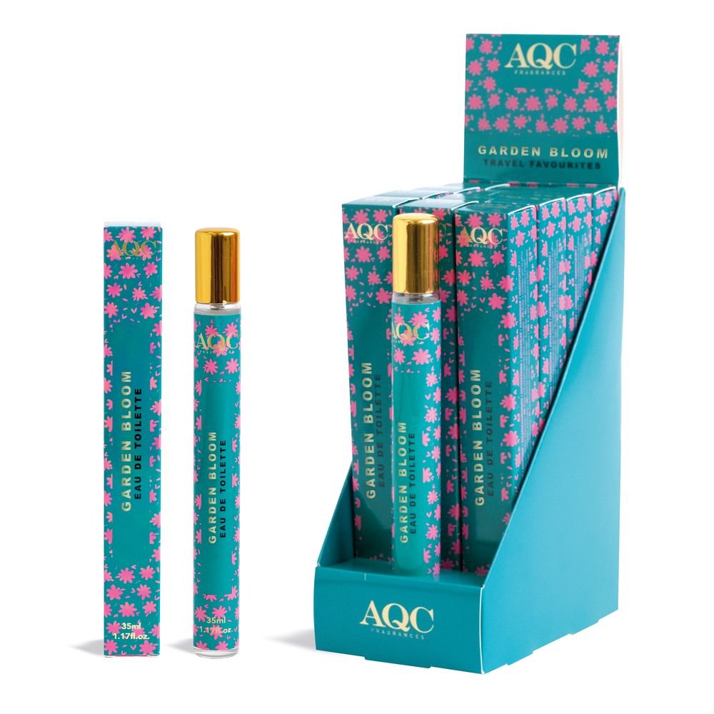 Expositor 12 Fragancia 35 ml Olor a Flores y Afrutado AQC Fragrances