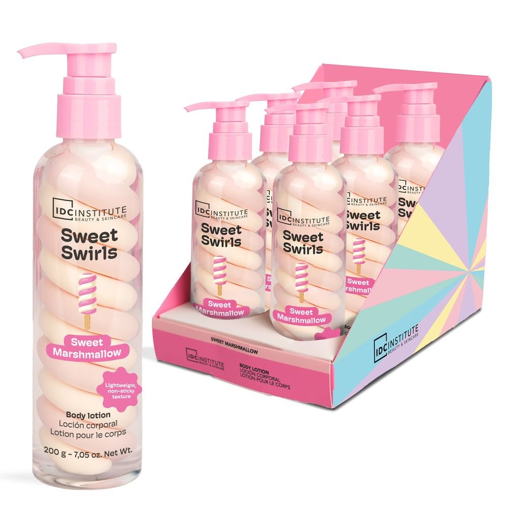 Expositor 6 Crema Hidratante Corporal Esponjitas Dulces IDC Normal