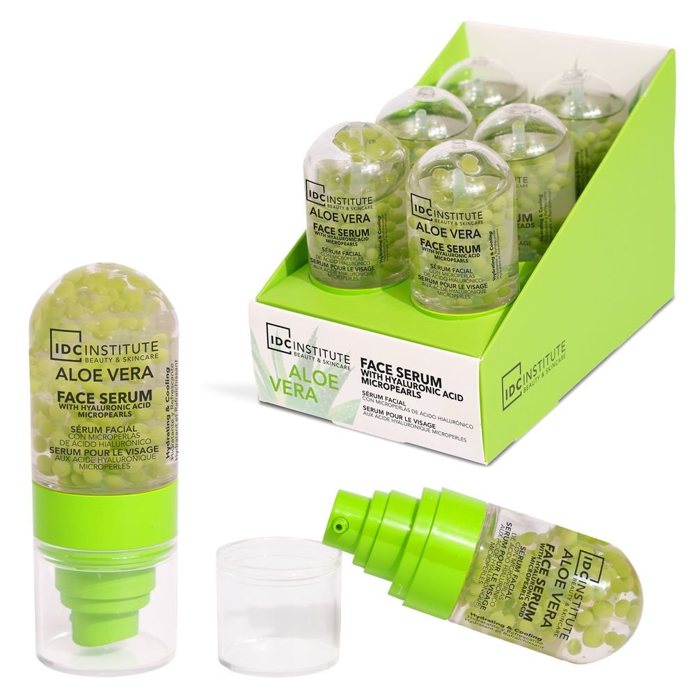 Expositor 6 Serum Facial Aloe Vera con Microperlas IDC Normal