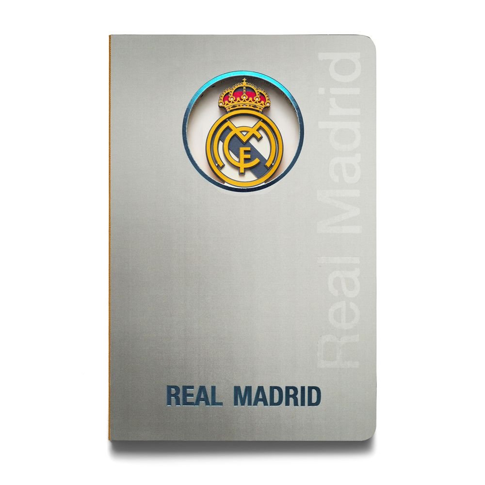 Cuaderno 3D Escudo Real Madrid MOCILAB Gris