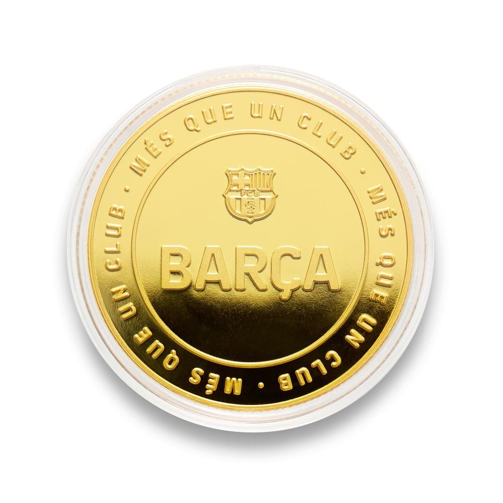 Moneda FC Barcelona Barça Oro Marca MOCILAB