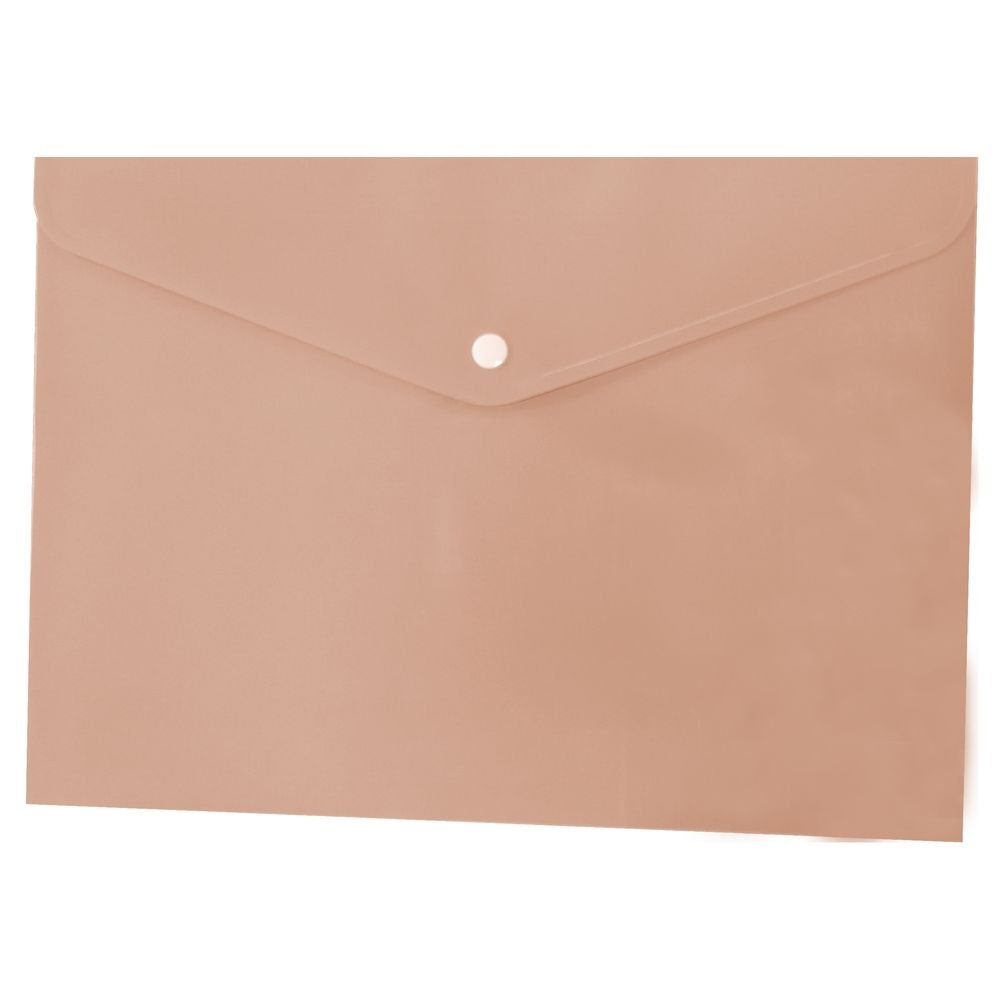 Sobres portadocumentos A4 con broche PP naranja pastel DHP Básico