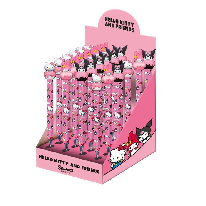 Expositor 24 Bolígrafos de Gel Borrables Hello Kitty Karactermania
