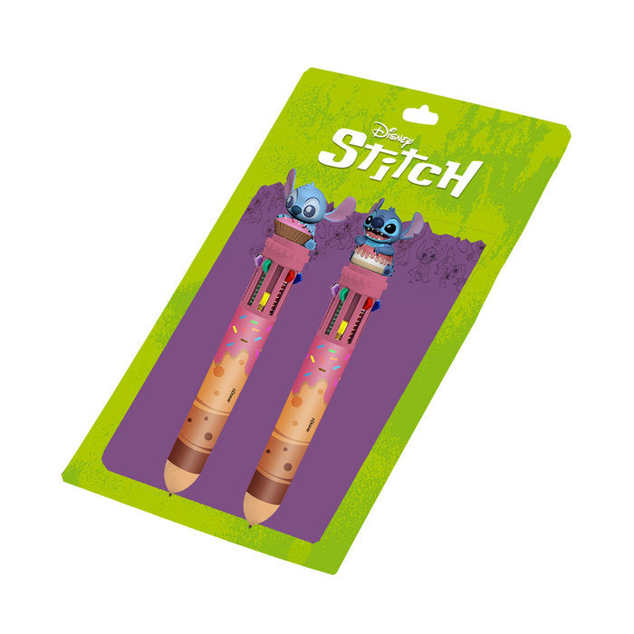 Set 2 Bolígrafos de 10 Colores Lilo y Stitch Karactermania