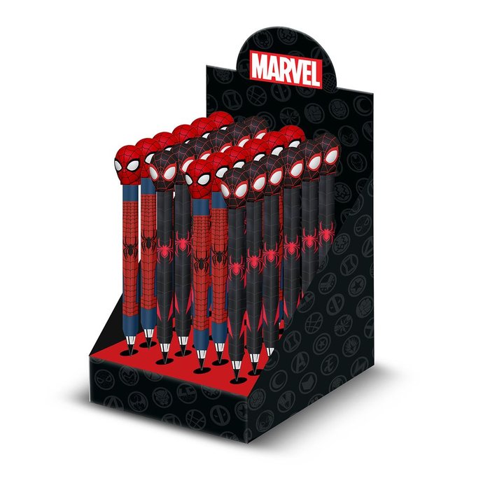 Expositor 24 Bolígrafos de Gel Borrables Spiderman Marca Karactermania Imagen principal del producto