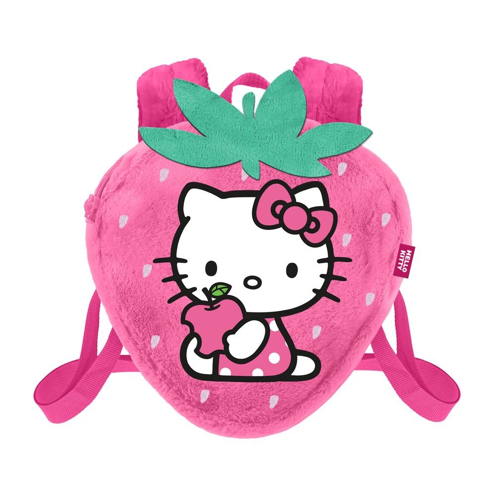 Mochila Infantil Peluche con Forma de Fresa Hello Kitty KARACTERMANIA S.L.
