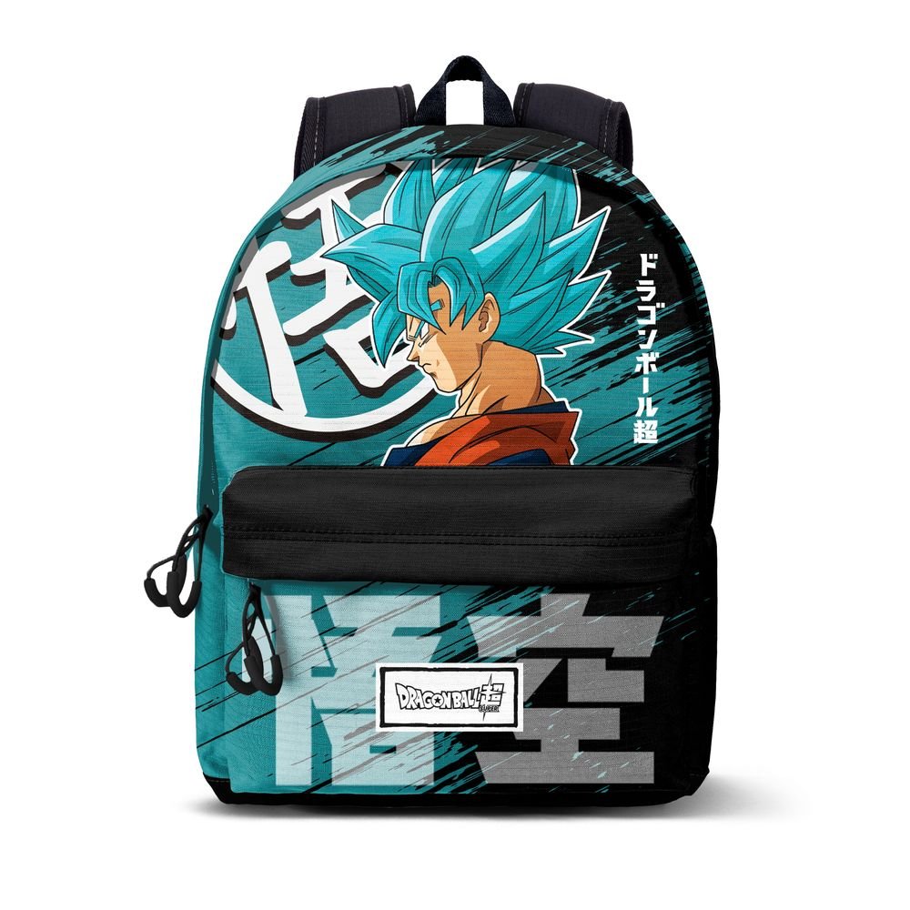 Mochila escolar con bolsillo Dragon Ball Saiyajin Blue Karactermania