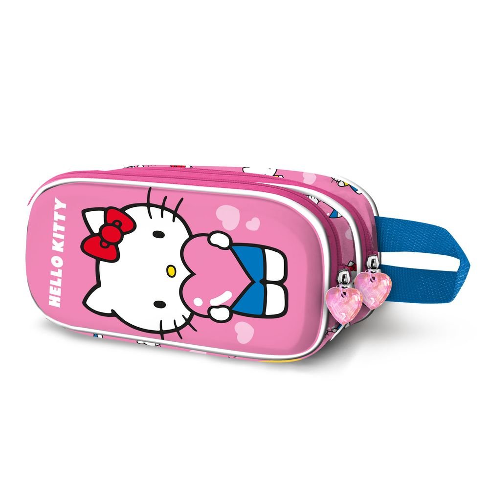 Estuche Portatodo Doble 3D Hello Kitty Heart