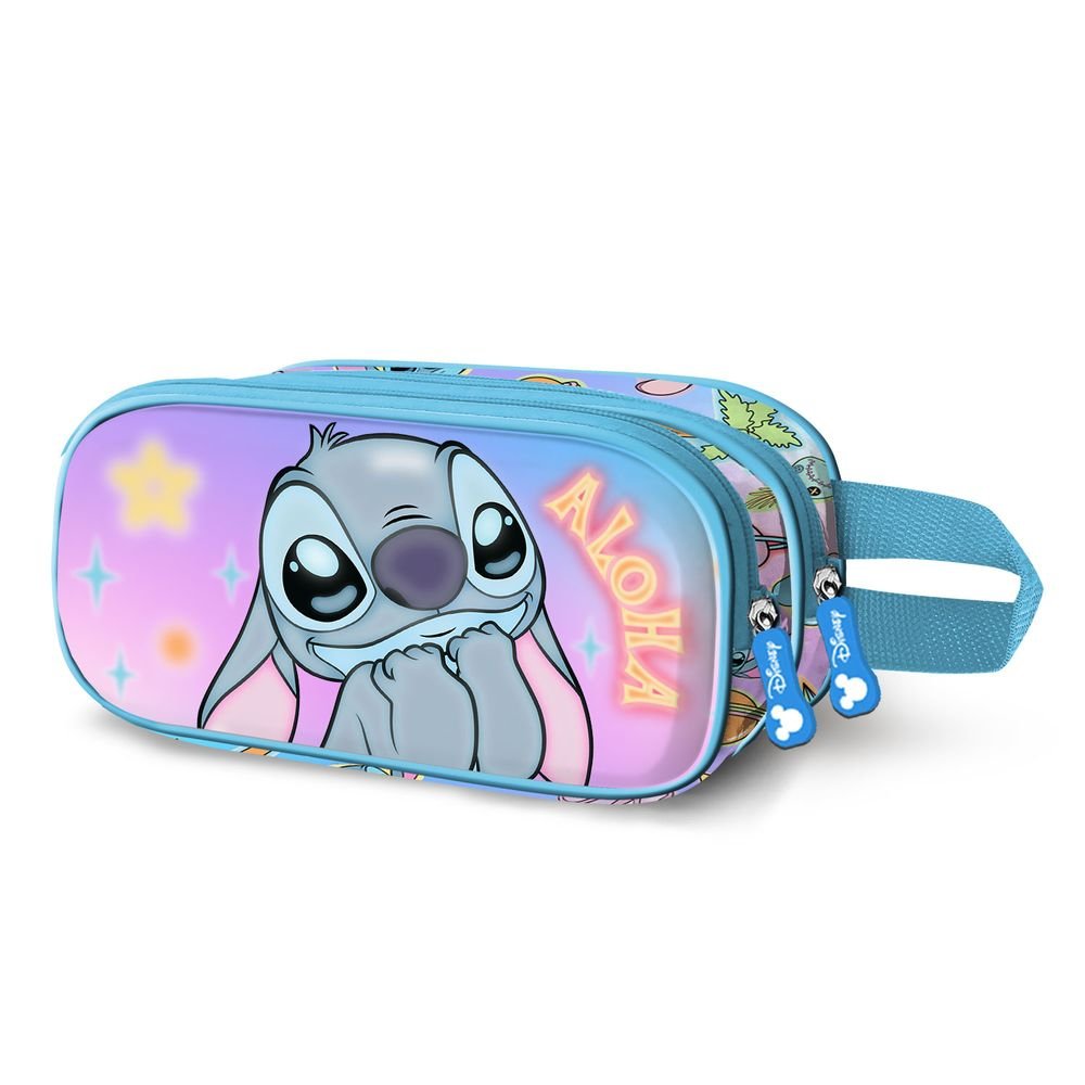 Estuche portatodo doble 3D Lilo y Stitch Mischievous Karactermania