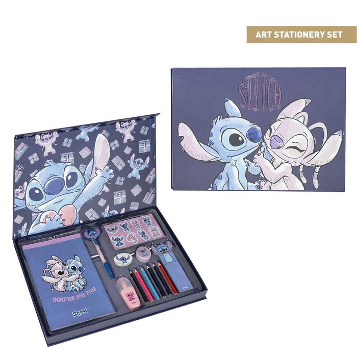 Set de Papelería Stitch and Angel Marca Cerda Regalo