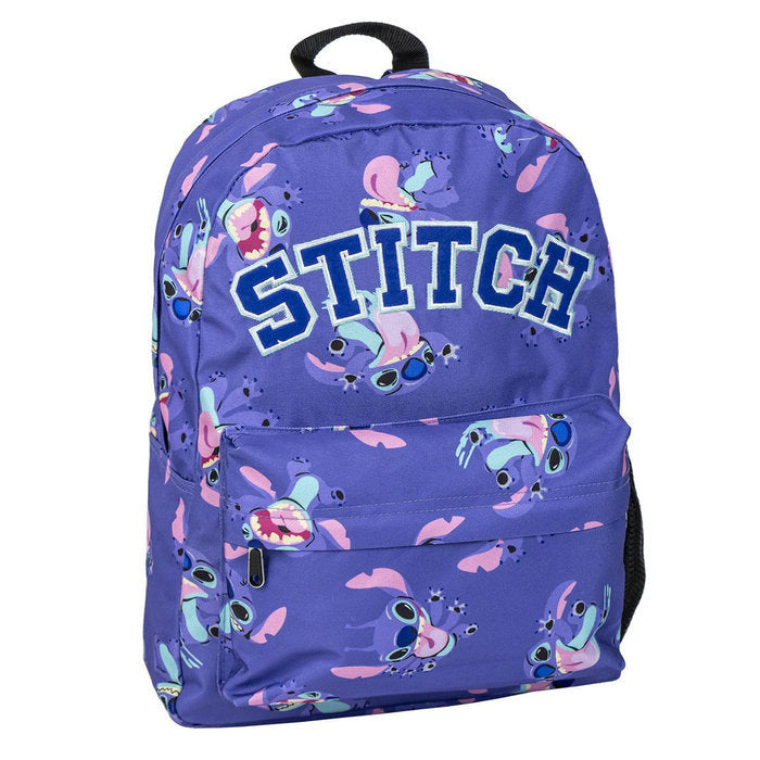 MOCHILA ESCOLAR GRANDE 42 CM STITCH AZUL ESTAMPADO | CERDA DISEÑO Imagen principal del producto