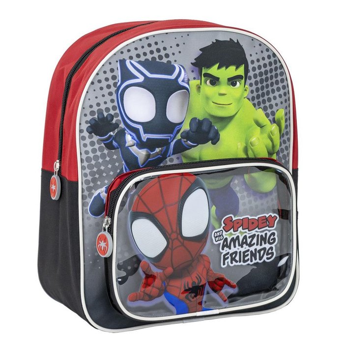 MOCHILA INFANTIL SPIDEY BOLSILLO TRANSPARENTE | CERDA DISEÑO