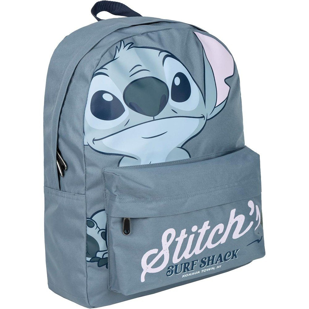 MOCHILA ESCOLAR CON BOLSILLO GRIS STITCH | CERDA DISEÑO Imagen principal del producto