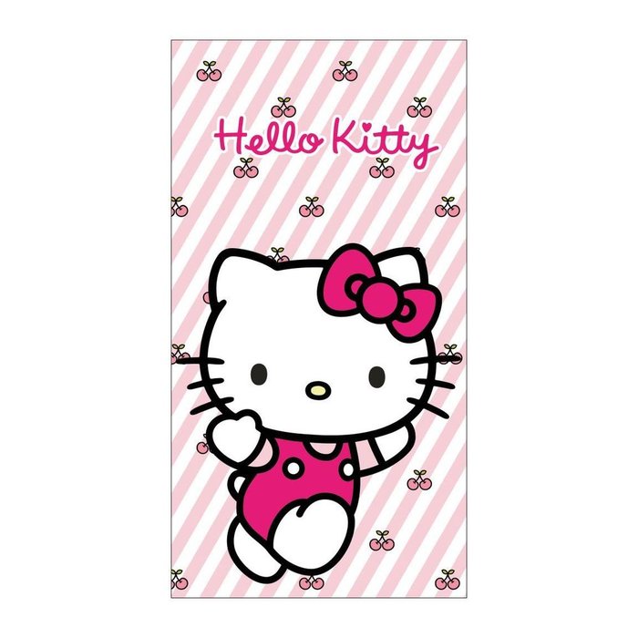 TOALLA MICROFIBRA HELLO KITTY RAYITAS 140X70 | CERDA REGALO | 1 UNIDAD | 8445484459692