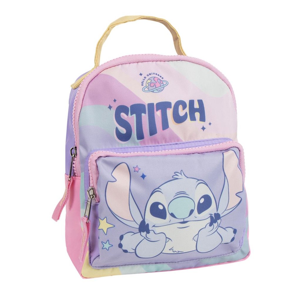 MOCHILA INFANTIL CON ASA Y BOLSILLO STITCH | CERDA DISEÑO Imagen principal del producto