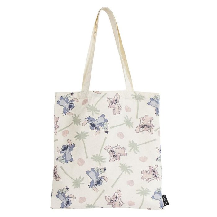 BOLSA DE TELA SHOPPING CON ASAS STITCH PALMERAS | CERDA DISEÑO