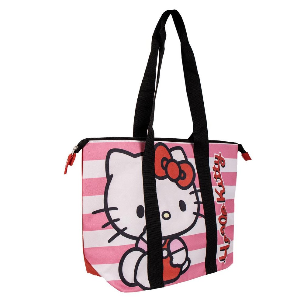 Bolsa playa Hello Kitty Rayas Rosa blanco CERDA Diseño Imagen principal del producto