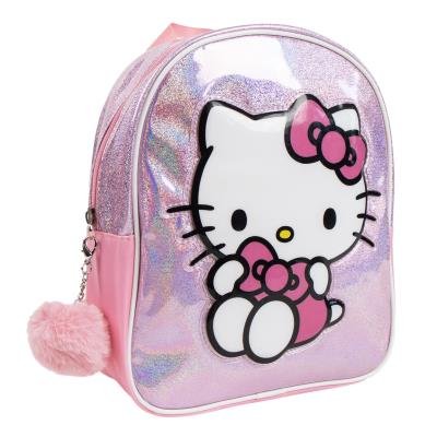 MOCHILA GUARDERIA IRIDISCENTE CON POMPON HELLO KITTY | CERDA DISEÑO Imagen principal del producto