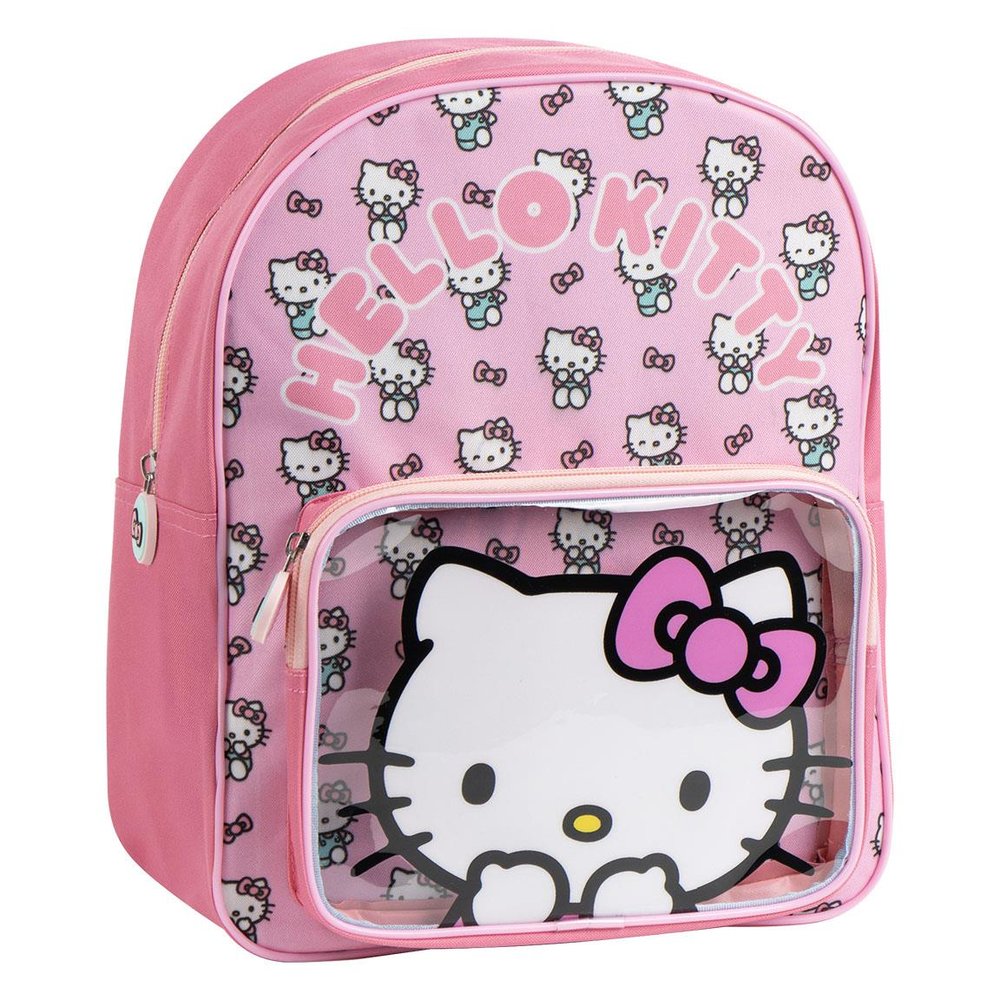 MOCHILA INFANTIL HELLO KITTY BOLSILLO TRANSPARENTE | CERDA DISEÑO