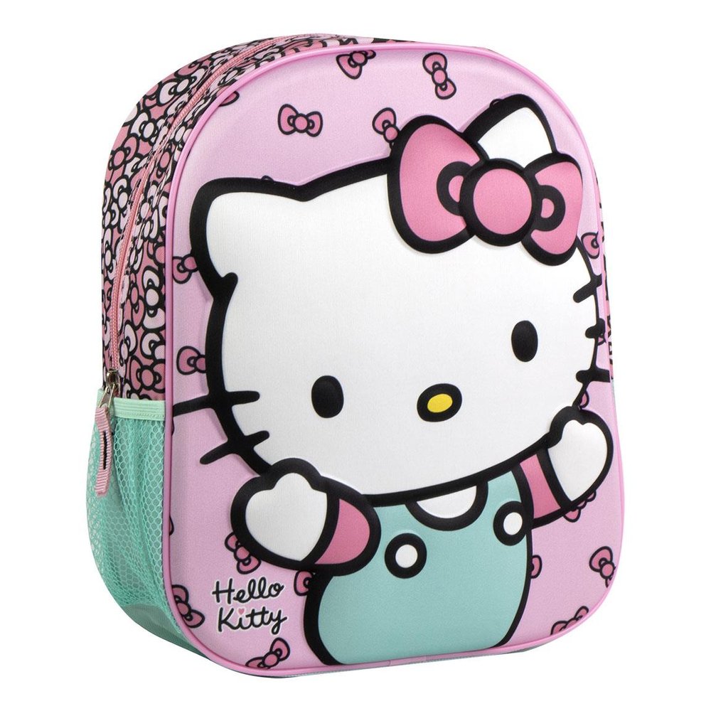 MOCHILA GUARDERIA 3D HELLO KITTY CON REJILLA | CERDA DISEÑO