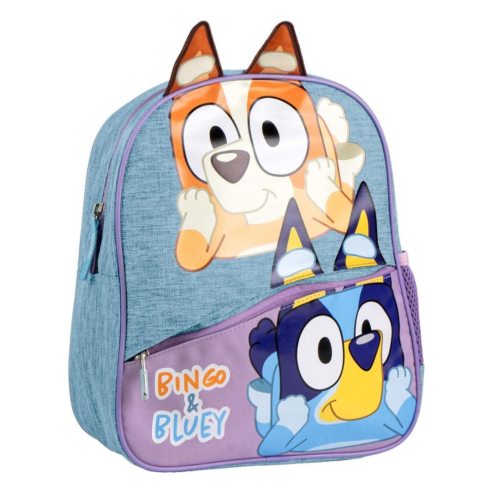 MOCHILA GUARDERIA BLUEY CON OREJITAS DENIM | CERDA DISEÑO